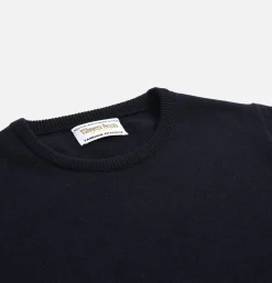 WILLIAM LOCKIE Pull Col Rond Navy< Pulls & Cardigans