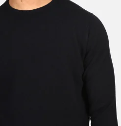 WILLIAM LOCKIE Pull Col Rond Navy< Pulls & Cardigans