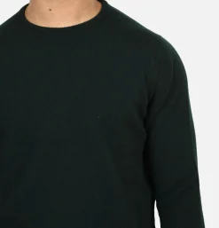 WILLIAM LOCKIE Pull Col Rond Tartan Green< Pulls & Cardigans