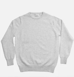 WILLIAM LOCKIE Pull Col Rond Zinc< Pulls & Cardigans