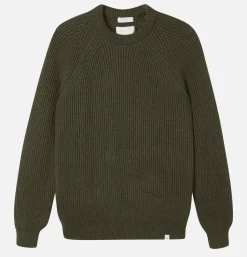 PEREGRINE Pull Ford Crew Olive< Pulls & Cardigans