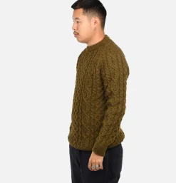 PEREGRINE Pull Hudson Aran Khaki< Pulls & Cardigans