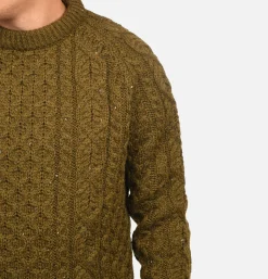 PEREGRINE Pull Hudson Aran Khaki< Pulls & Cardigans