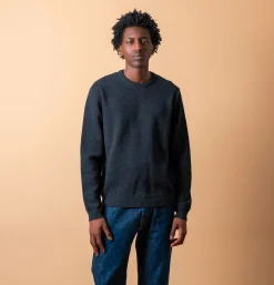 NITTO KNITWEAR Pull Youri Col Rond Anthracite< Pulls & Cardigans