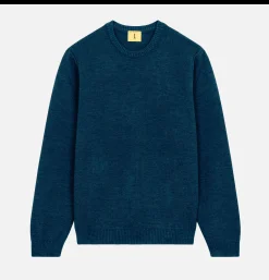 NITTO KNITWEAR Pull Youri Col Rond Bleu Jean< Pulls & Cardigans