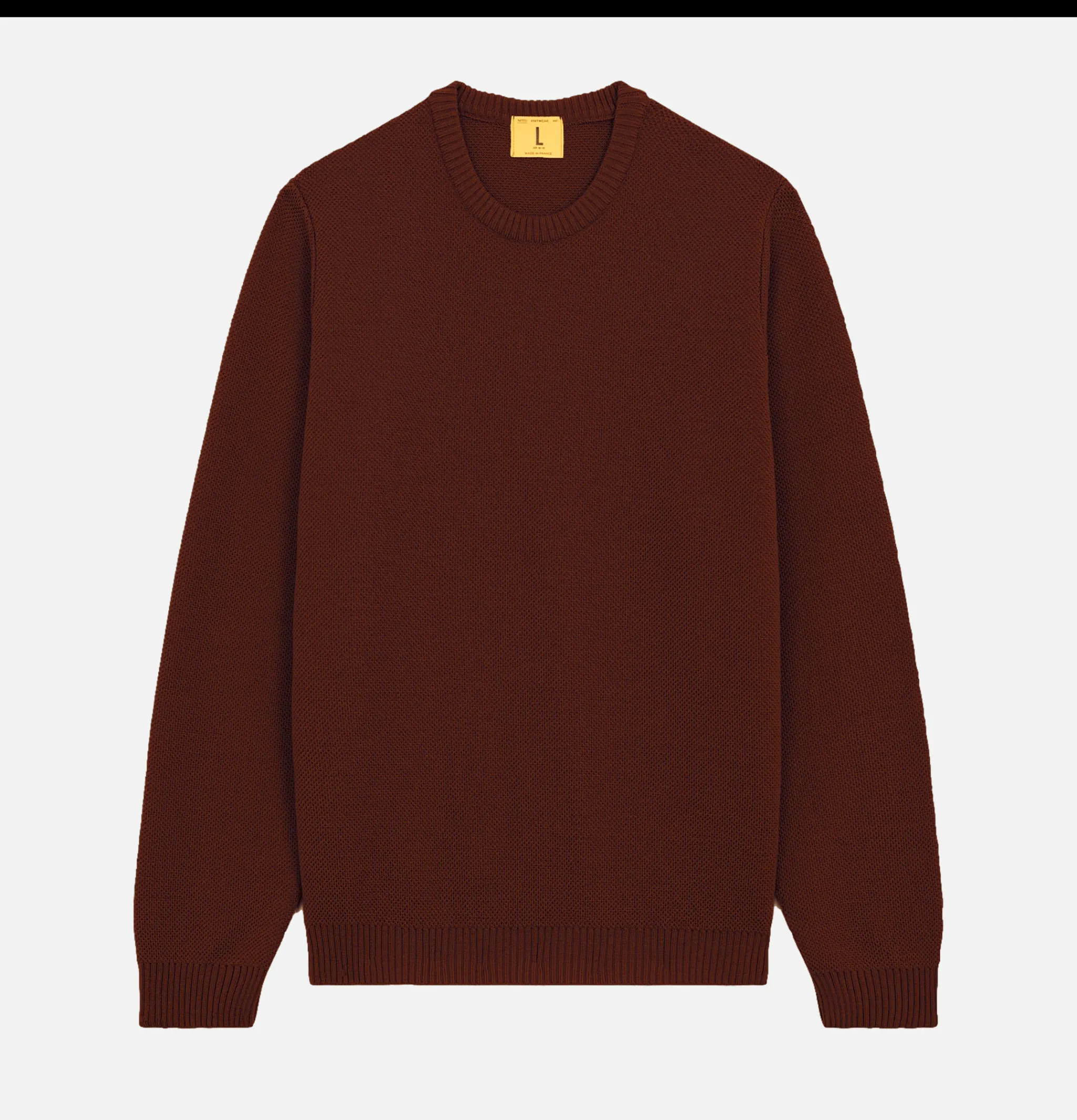 NITTO KNITWEAR Pull Youri Col Rond Brique< Pulls & Cardigans