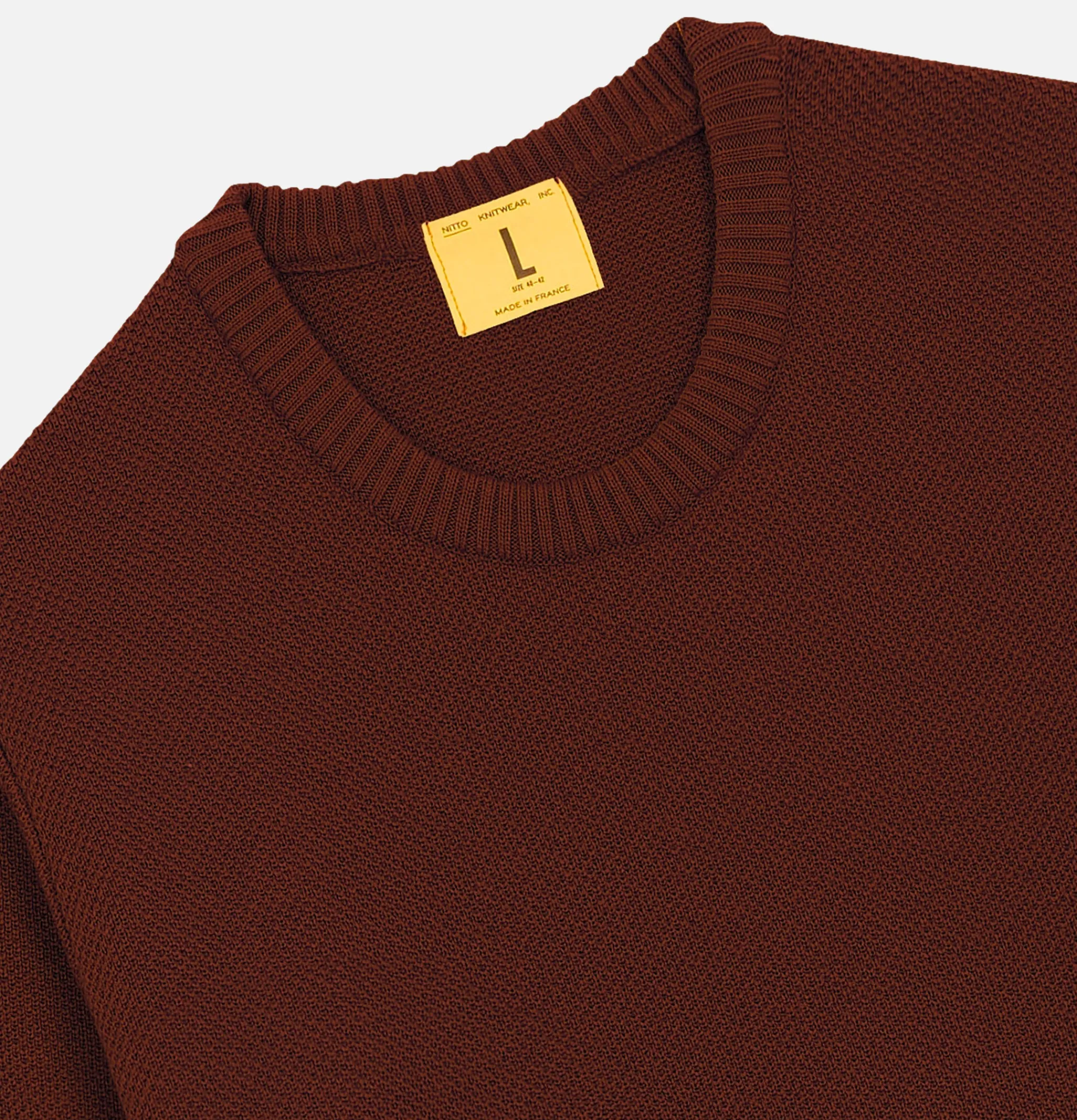 NITTO KNITWEAR Pull Youri Col Rond Brique< Pulls & Cardigans