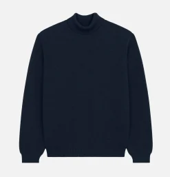 NITTO KNITWEAR Pull Youri Col Roulé Navy< Pulls & Cardigans