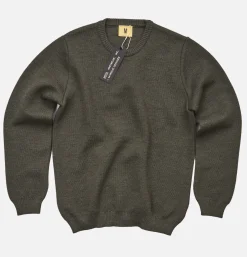 NITTO KNITWEAR Pull Youri Laine Khaki< Pulls & Cardigans
