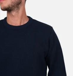 NITTO KNITWEAR Pull Youri Laine Navy< Pulls & Cardigans