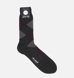 PANTHERELLA Racton Merino Charcoal<Homme Chaussettes