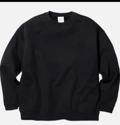 SNOW PEAK Recycled Cotton Crewneck Black< Sweats & Polaires