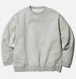 SNOW PEAK Recycled Cotton Sweat Crewneck Grey< Sweats & Polaires