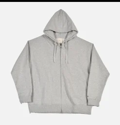 SNOW PEAK Recycled Cotton Zipup Hoodie Grey< Sweats & Polaires