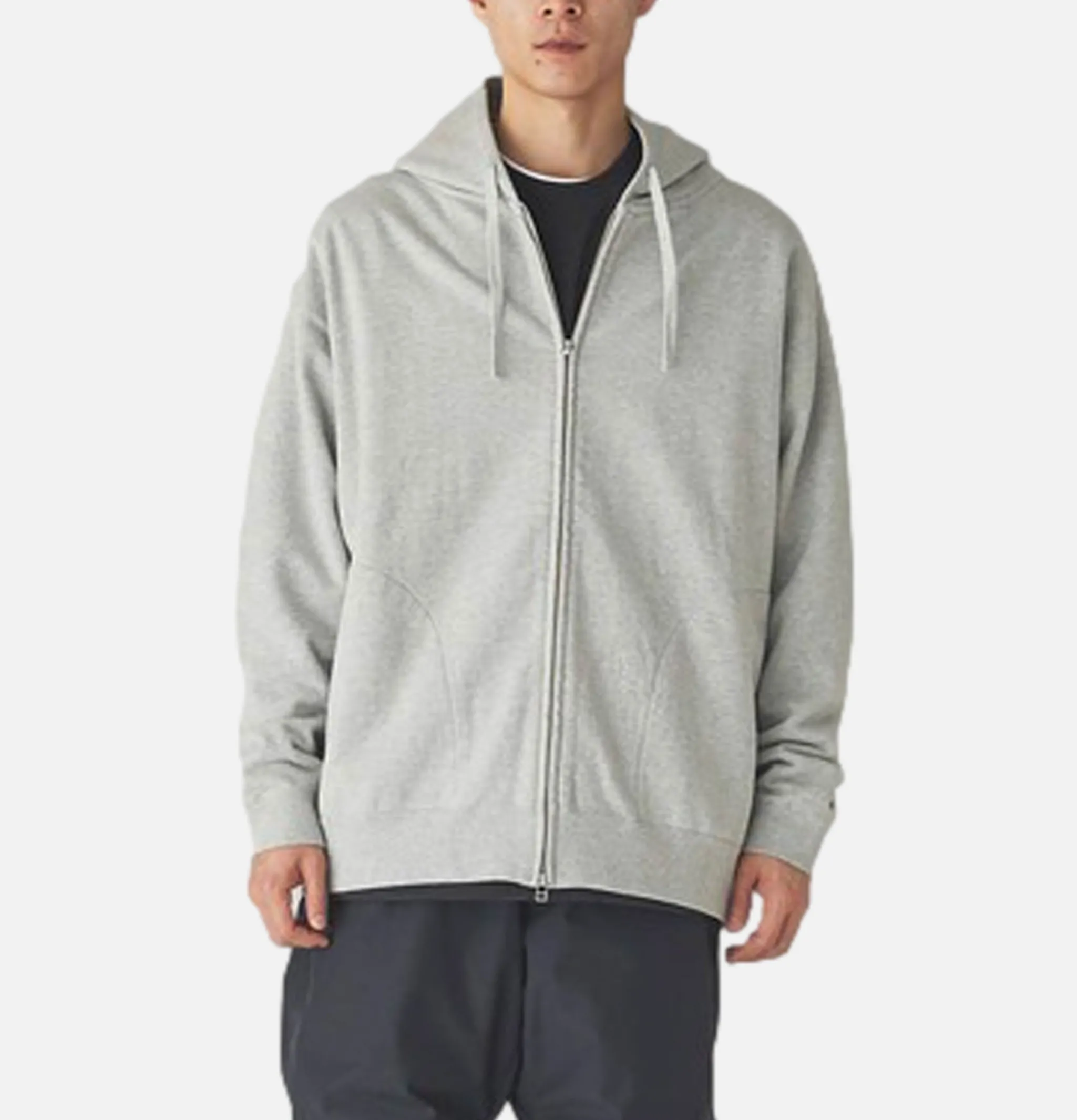 SNOW PEAK Recycled Cotton Zipup Hoodie Grey< Sweats & Polaires