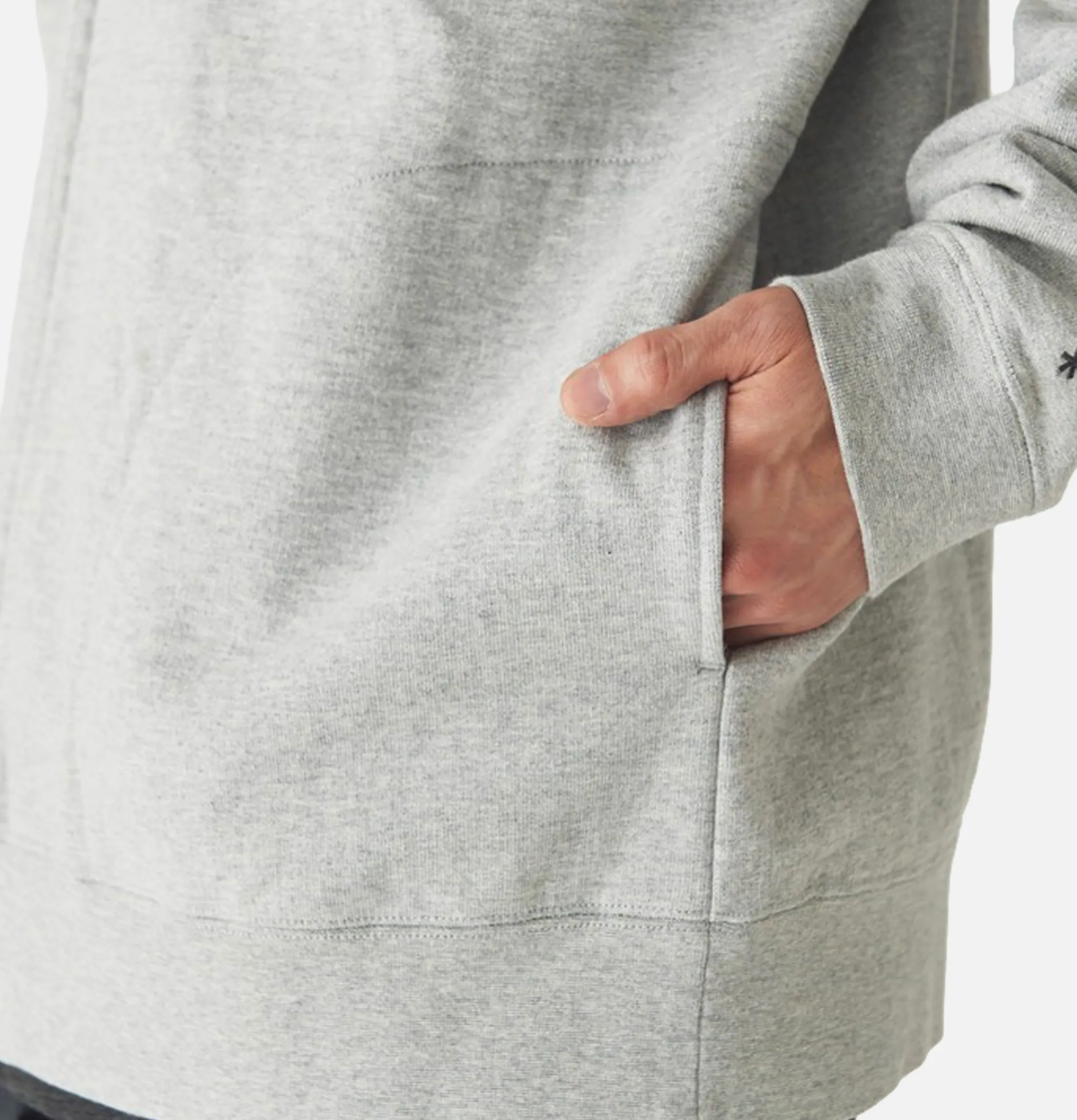SNOW PEAK Recycled Cotton Zipup Hoodie Grey< Sweats & Polaires