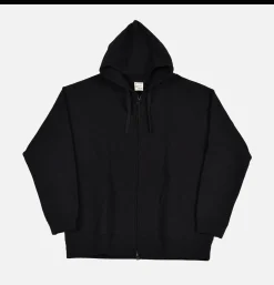 SNOW PEAK Recycled Cotton Zipup Hoodie Black< Sweats & Polaires
