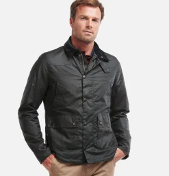 BARBOUR Reelin Wax Jacket Sage< Blousons & Manteaux