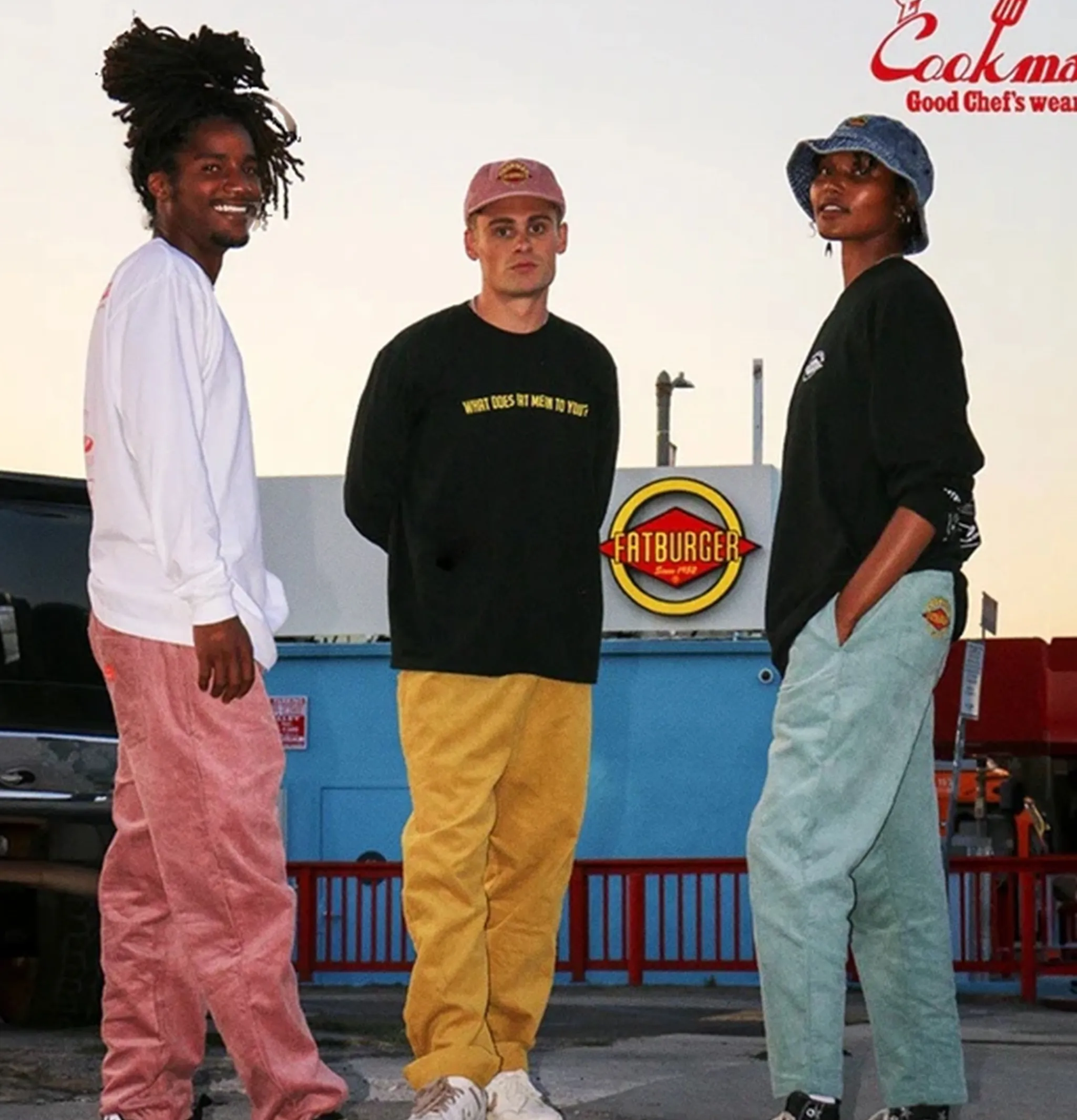 COOKMAN Semiwide Corduroy Fat Blue< Work Pants