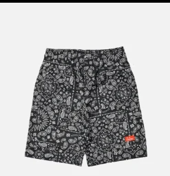 COOKMAN Short Front Pocket Paisley Noir< Shorts