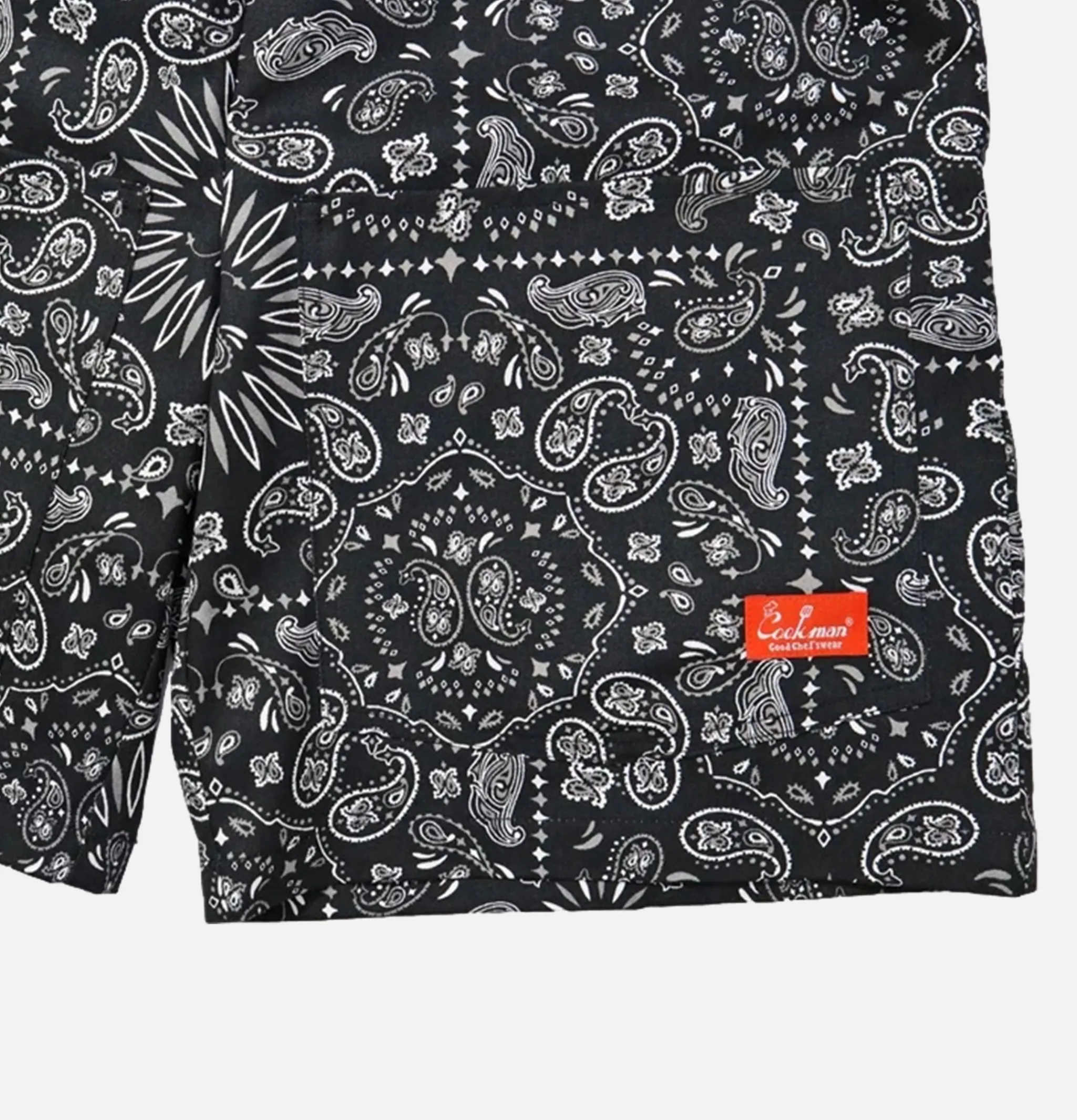 COOKMAN Short Front Pocket Paisley Noir< Shorts