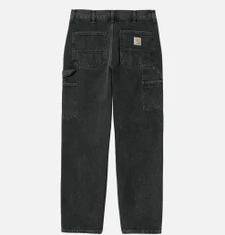 CARHARTT WIP Single Knee Pant Denim Noir Stone Washed< Pantalons