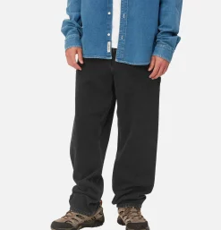 CARHARTT WIP Single Knee Pant Denim Noir Stone Washed< Pantalons