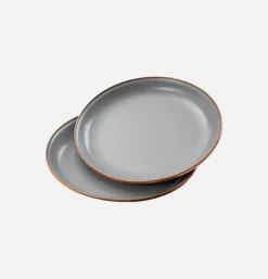 BAREBONES Small Enamel Plate X 2 Grey< Outdoor
