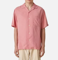 PORTUGUESE FLANNEL Ss Shirt Dogtown Pink< Chemises