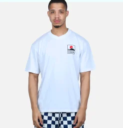 EDWIN Sunset On Mt Fuji Tee White< T-shirts