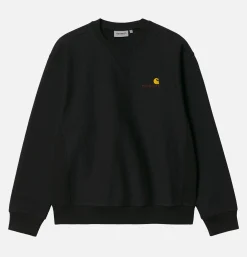 CARHARTT WIP Sweat American Script Black< Pulls & Cardigans