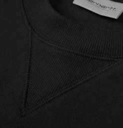 CARHARTT WIP Sweat American Script Black< Pulls & Cardigans