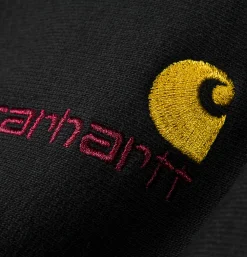 CARHARTT WIP Sweat American Script Black< Pulls & Cardigans