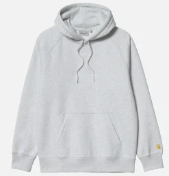 CARHARTT WIP Sweat Hooded Chase Ash Grey Heather< Sweats & Polaires