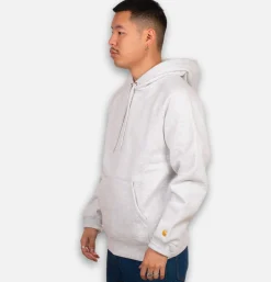 CARHARTT WIP Sweat Hooded Chase Ash Grey Heather< Sweats & Polaires