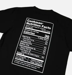 COOKMAN Tee Shirt Nutrition Facts Black< T-shirts