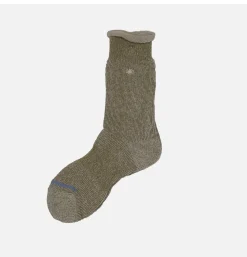 ANONYMOUS ISM Thick Pile Crew Socks Olive<Homme Chaussettes