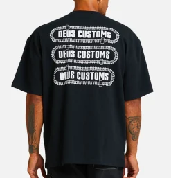 DEUS Thread Tee Black< T-shirts