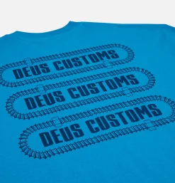 DEUS Thread Tee Wave Ride Blue< T-shirts