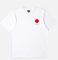 EDWIN T-Shirt Japanese Sun White< T-shirts
