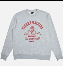 DEUS U Crew Grey Marle< Sweats & Polaires