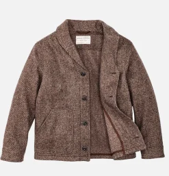 FILSON Veste Decatur Island en laine Marron< Vestes|Blousons & Manteaux