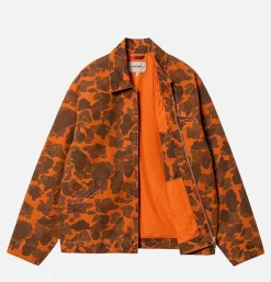 CARHARTT WIP Veste Detroit Camo Duck Tumeric< Vestes
