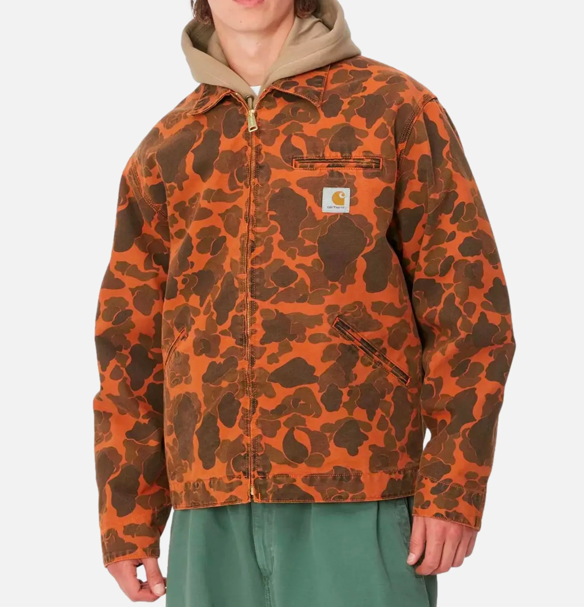 CARHARTT WIP Veste Detroit Camo Duck Tumeric< Vestes