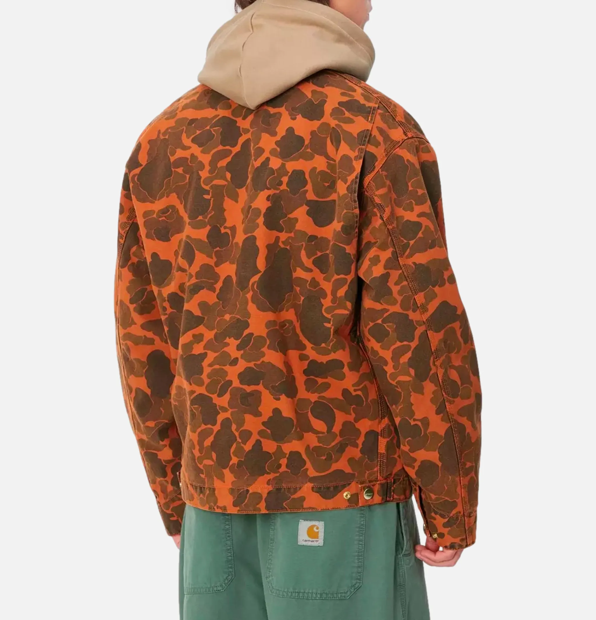 CARHARTT WIP Veste Detroit Camo Duck Tumeric< Vestes