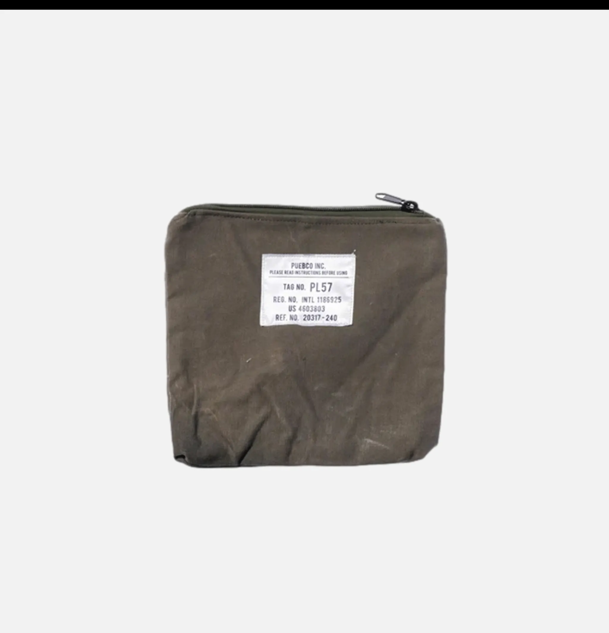 PUEBCO Vintage Material Pouch Olive< Petite Maroquinerie