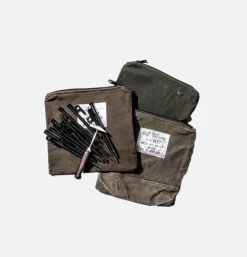 PUEBCO Vintage Material Pouch Olive< Petite Maroquinerie
