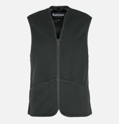 BARBOUR Warm Pile Waiscoat Zip Sage< Vestes
