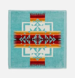PENDLETON Wash Cloth Chief Joseph Aqua< Maison
