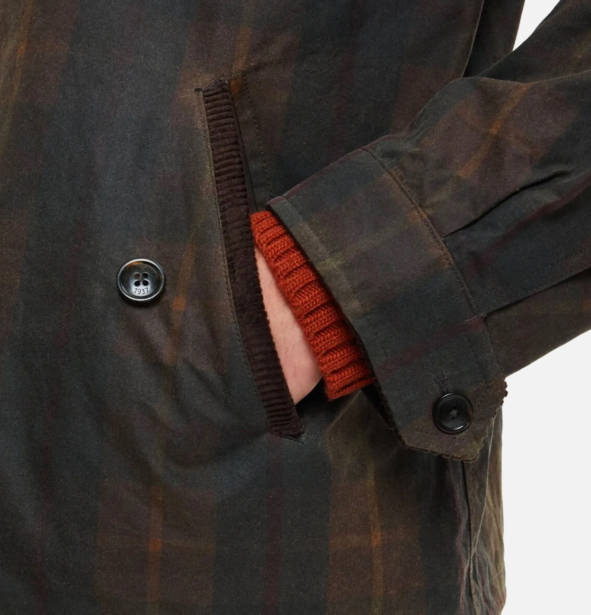 BARACUTA Wax Pattern G4 Brown Check< Vestes